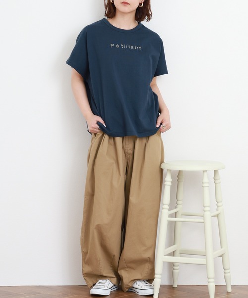 Emago(イマゴ)の「EMAGO シーグラスプリントT 半袖(Tシャツ/カットソー・レディース・ブルー/ホワイト・FREE)」の17枚目の写真