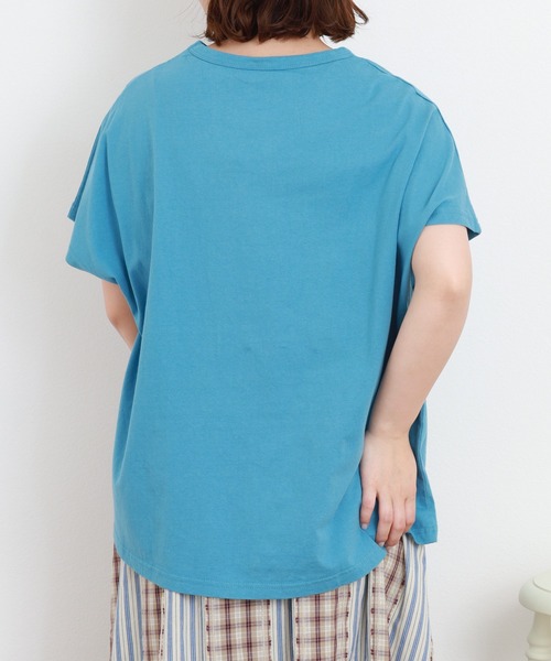 Emago(イマゴ)の「EMAGO シーグラスプリントT 半袖(Tシャツ/カットソー・レディース・ブルー/ホワイト・FREE)」の4枚目の写真