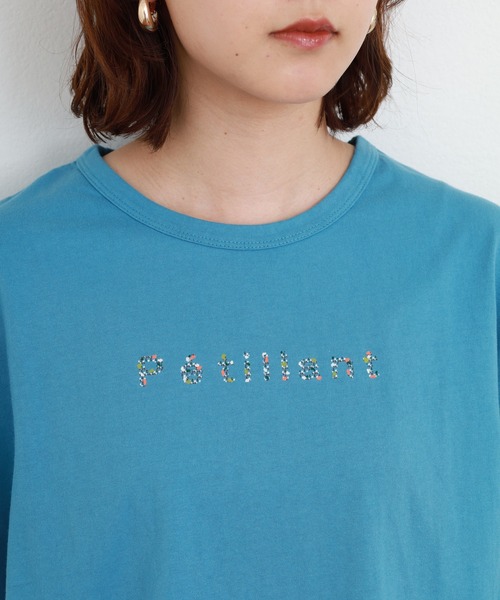 Emago(イマゴ)の「EMAGO シーグラスプリントT 半袖(Tシャツ/カットソー・レディース・ブルー/ホワイト・FREE)」の5枚目の写真