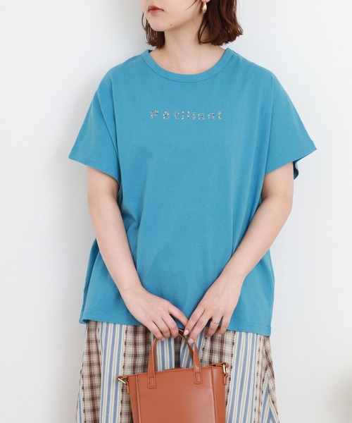 Emago(イマゴ)の「EMAGO シーグラスプリントT 半袖(Tシャツ/カットソー・レディース・ブルー/ホワイト・FREE)」の19枚目の写真