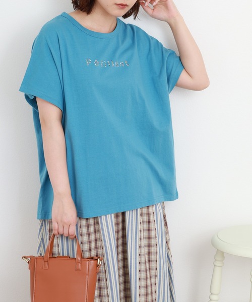 Emago(イマゴ)の「EMAGO シーグラスプリントT 半袖(Tシャツ/カットソー・レディース・ブルー/ホワイト・FREE)」の20枚目の写真