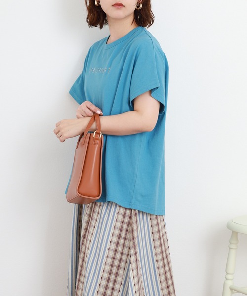 Emago(イマゴ)の「EMAGO シーグラスプリントT 半袖(Tシャツ/カットソー・レディース・ブルー/ホワイト・FREE)」の22枚目の写真