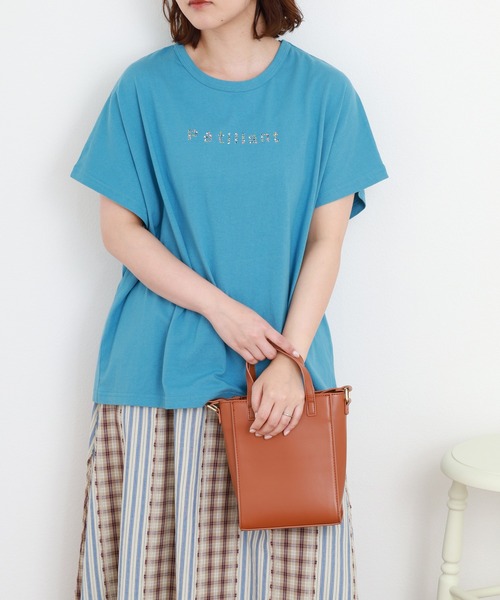 Emago(イマゴ)の「EMAGO シーグラスプリントT 半袖(Tシャツ/カットソー・レディース・ブルー/ホワイト・FREE)」の21枚目の写真