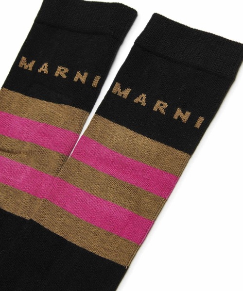 MARNI(マルニ)の「MARNI(マルニ)Kids & Junior ストライプロゴソックス(ソックス/靴下・キッズ・グレー/マスタード/ブラック・Ⅲ/Ⅱ/Ⅳ/Ⅰ)」の6枚目の写真