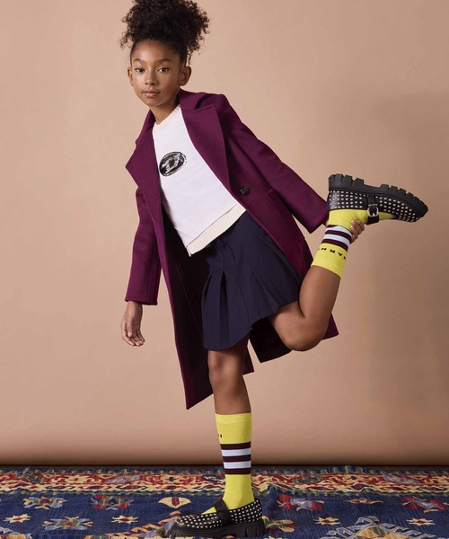 MARNI(マルニ)の「MARNI(マルニ)Kids & Junior ストライプロゴソックス(ソックス/靴下・キッズ・グレー/マスタード/ブラック・Ⅲ/Ⅱ/Ⅳ/Ⅰ)」の4枚目の写真