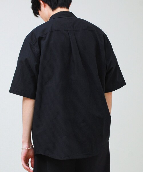 GLOSTER(グロスター)の「【フレブル刺繍】スーパーソフトフレブルショートスリーブ ボタンダウンシャツ(シャツ/ブラウス・メンズ・ブラウン系その他/サックスブルー/ブラック・L/M/S)」の10枚目の写真