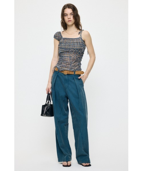 MOUSSY(マウジー)の「ASYMMETRY GATHER トップス(タンクトップ・レディース・ブルー系その他/ブラック/アイボリー/ブラウン系その他・FREE)」の7枚目の写真