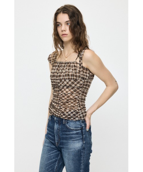 MOUSSY(マウジー)の「ASYMMETRY GATHER トップス(タンクトップ・レディース・ブルー系その他/ブラック/アイボリー/ブラウン系その他・FREE)」の15枚目の写真