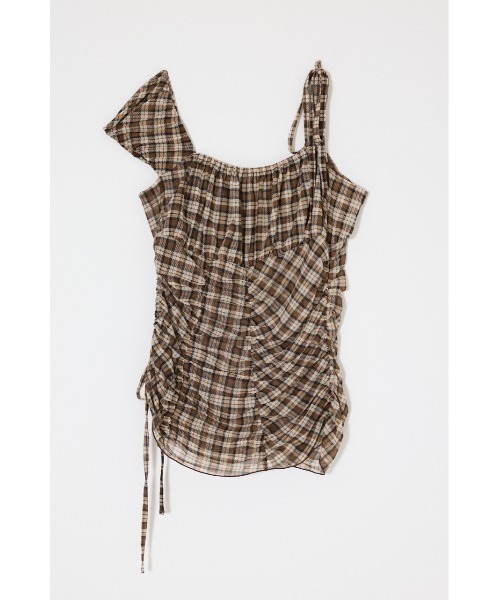 MOUSSY(マウジー)の「ASYMMETRY GATHER トップス(タンクトップ・レディース・ブルー系その他/ブラック/アイボリー/ブラウン系その他・FREE)」の22枚目の写真