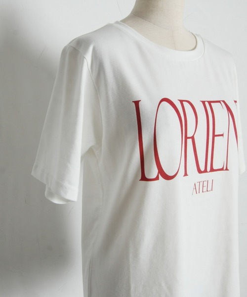 &. NOSTALGIA（アンドドットノスタルジア）の「カラーロゴプリントTシャツ（Tシャツ/カットソー・レディース・ブルー/オフホワイト・FREE）」の14枚目の写真