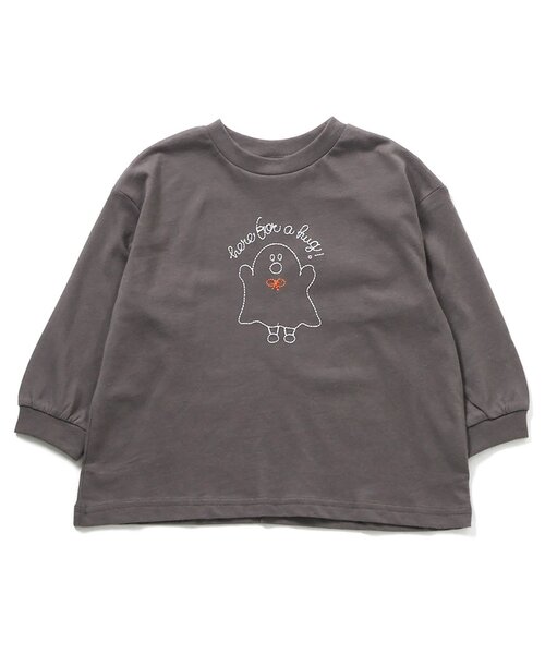 BREEZE(ブリーズ)の「【WEB限定】色んな刺繍ロンT(Tシャツ/カットソー・キッズ・ブラック/ピンク/チャコール/グレー/ライム/ミント/アイボリー/ブルー/マスタード/ベージュ/ネイビー・90/120/110/100/150/140/130)」の4枚目の写真