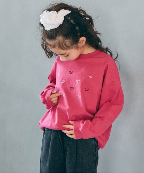 BREEZE(ブリーズ)の「【WEB限定】色んな刺繍ロンT(Tシャツ/カットソー・キッズ・ブラック/ピンク/チャコール/グレー/ライム/ミント/アイボリー/ブルー/マスタード/ベージュ/ネイビー・90/120/110/100/150/140/130)」の11枚目の写真