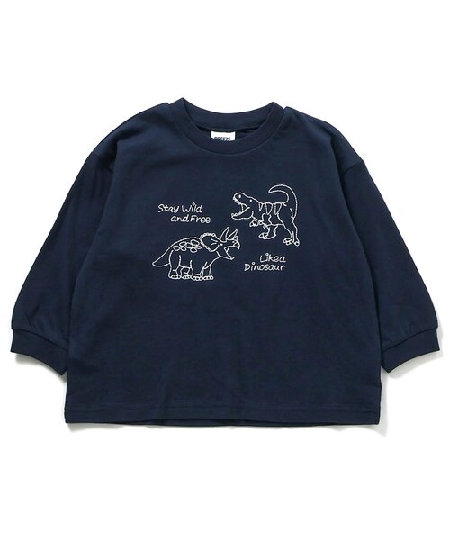 BREEZE(ブリーズ)の「【WEB限定】色んな刺繍ロンT(Tシャツ/カットソー・キッズ・ブラック/ピンク/チャコール/グレー/ライム/ミント/アイボリー/ブルー/マスタード/ベージュ/ネイビー・90/120/110/100/150/140/130)」の20枚目の写真