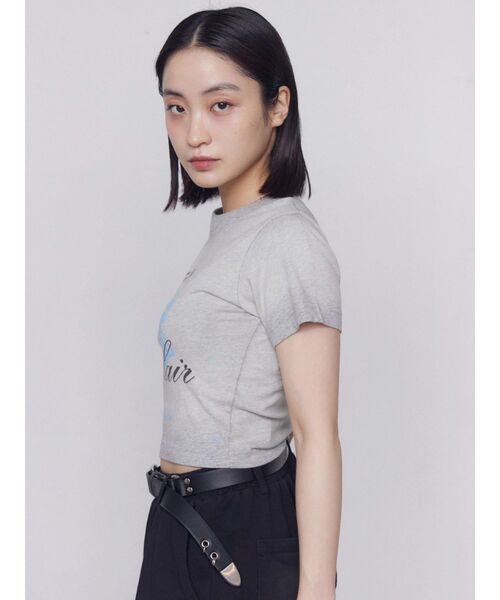 EMODA(エモダ)の「リボンプリントTシャツ(Tシャツ/カットソー・レディース・グレー/ピンク/ブラック・FREE)」の11枚目の写真