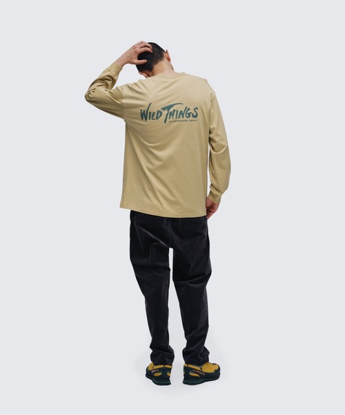 WILD THINGS（ワイルドシングス）の「ウィルダネスギア L/S Tシャツ｜WILDERNESS GEAR L/S TEE（Tシャツ/カットソー・メンズ・ネイビー/ブラウン系その他/ホワイト/イエロー系その他・S/XL/L）」の8枚目の写真
