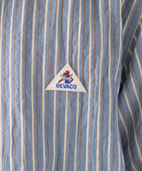 GEVACO(ゲバコ)の「【GEVACO】バンドカラーワッペンシャツ(シャツ/ブラウス・メンズ・ベージュ/ネイビー・MEDIUM/LARGE)」の14枚目の写真