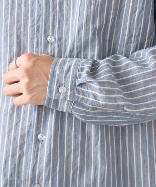 GEVACO(ゲバコ)の「【GEVACO】バンドカラーワッペンシャツ(シャツ/ブラウス・メンズ・ベージュ/ネイビー・MEDIUM/LARGE)」の13枚目の写真