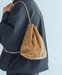 Magine（マージン）の「mko13753-Corduroy Fabric 2 Pieces Bag -Drawstring Bag & Pouch- 2ピースミニバッグ(MGN-263-033)（ハンドバッグ）」
