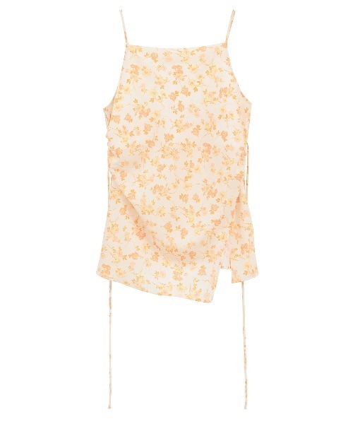 CLANE(クラネ)の「MABEL FLOWER DRAPE CAMI TOPS(キャミソール・レディース・ブラック/オレンジ・1/2)」の11枚目の写真