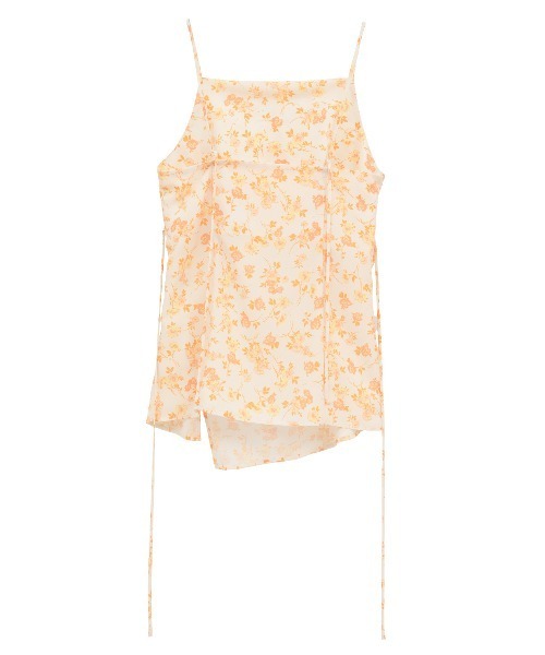 CLANE(クラネ)の「MABEL FLOWER DRAPE CAMI TOPS(キャミソール・レディース・ブラック/オレンジ・1/2)」の12枚目の写真