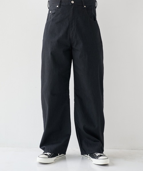 STUDIOUS(ステュディオス)の「【STUDIOUS】8.5oz Barrel Denim Pants(デニムパンツ・メンズ・ブラック/インディゴブルー・1/2)」の14枚目の写真