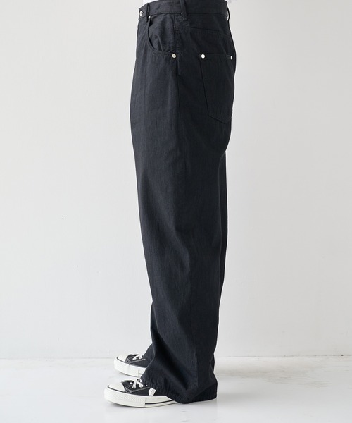 STUDIOUS(ステュディオス)の「【STUDIOUS】8.5oz Barrel Denim Pants(デニムパンツ・メンズ・ブラック/インディゴブルー・1/2)」の15枚目の写真