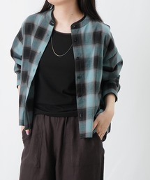 LC/LLL オンブレ―チェック長袖ブラウス