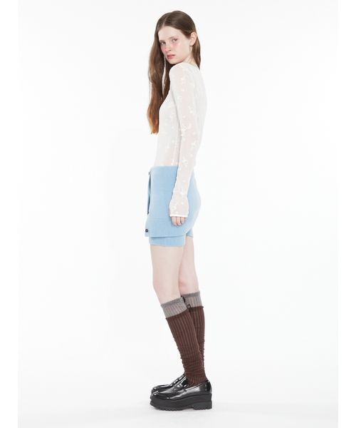 SORIN(ソリン )の「Flocky Swan Pattern Top / フロッキースワンパターントップ(Tシャツ/カットソー・レディース・ベージュ/ホワイト/ブラック・38)」の7枚目の写真