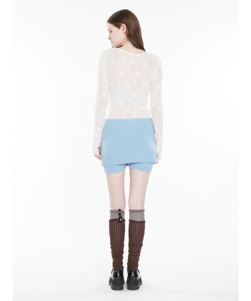 SORIN(ソリン )の「Flocky Swan Pattern Top / フロッキースワンパターントップ(Tシャツ/カットソー・レディース・ベージュ/ホワイト/ブラック・38)」の8枚目の写真