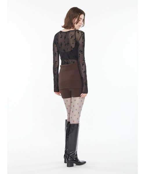 SORIN(ソリン )の「Flocky Swan Pattern Top / フロッキースワンパターントップ(Tシャツ/カットソー・レディース・ベージュ/ホワイト/ブラック・38)」の16枚目の写真