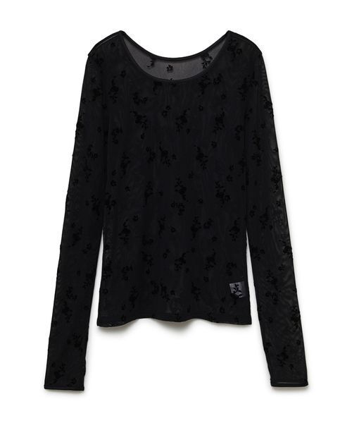 SORIN(ソリン )の「Flocky Swan Pattern Top / フロッキースワンパターントップ(Tシャツ/カットソー・レディース・ベージュ/ホワイト/ブラック・38)」の22枚目の写真