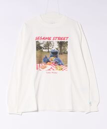 【SESAME STREET/セサミストリート】フォトプリント クルーネックロングスリーブTシャツ