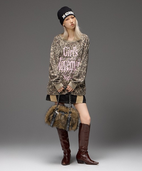 X-girl(エックスガール)の「FAUX FUR CHAIN BAG(ハンドバッグ・レディース・ブラック/ブラウン・ONE SIZE)」の5枚目の写真