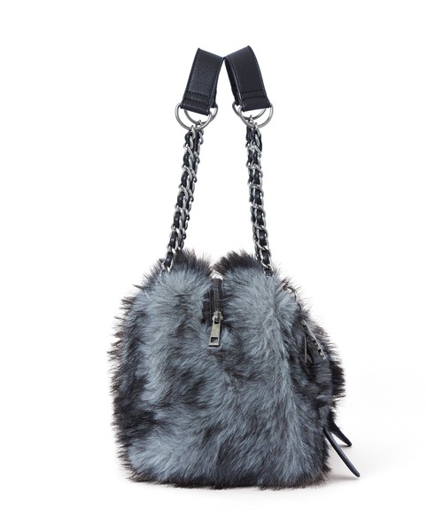 X-girl(エックスガール)の「FAUX FUR CHAIN BAG(ハンドバッグ・レディース・ブラック/ブラウン・ONE SIZE)」の13枚目の写真