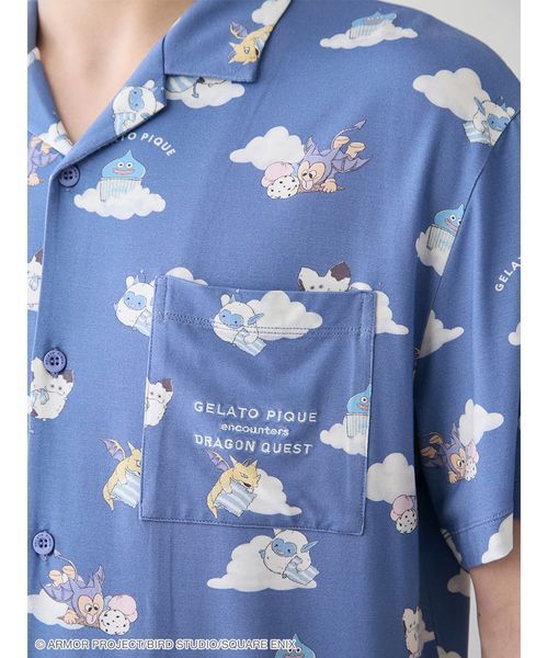 gelato pique(ジェラートピケ)の「【ドラゴンクエスト】【メンズ】総柄半袖シャツ(ルームウェア/パジャマ・メンズ・グレー/ネイビー・L/M)」の13枚目の写真