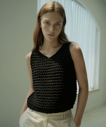 Cotton Skacy Knit Sleeveless (black)