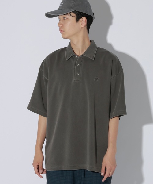 LAKOLE（ラコレ）の「フェードダンボールポロ / 1044769（ポロシャツ・メンズ・ベージュ/ダークオリーブ/チャコール・MEDIUM/LARGE）」の7枚目の写真