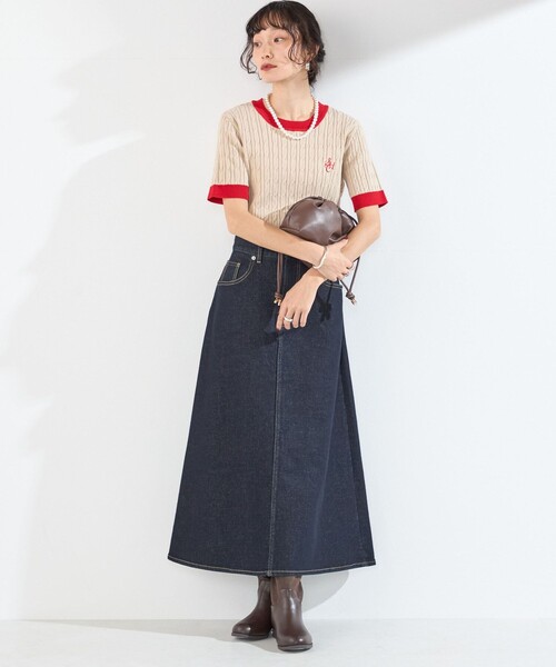 SHIPS Colors(シップス カラーズ)の「SHIPS Colors:〈洗濯機可能〉デニム 台形 スカート◆(デニムスカート・レディース・ブラウン/ネイビー・SMALL/MEDIUM)」の19枚目の写真