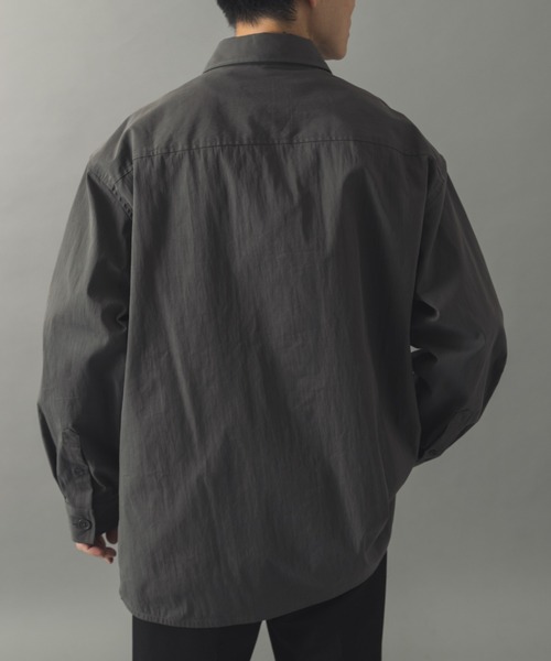 ITEMS URBANRESEARCH（アイテムズ アーバンリサーチ）の「4-pocket ツイルフィールドシャツジャケット（ミリタリージャケット・メンズ・チャコールグレー/オリーブ・MEDIUM/LARGE）」の14枚目の写真