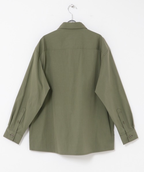 ITEMS URBANRESEARCH（アイテムズ アーバンリサーチ）の「4-pocket ツイルフィールドシャツジャケット（ミリタリージャケット・メンズ・チャコールグレー/オリーブ・MEDIUM/LARGE）」の20枚目の写真