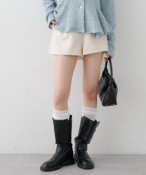 mystic（ミスティック）の「リングチャームショートパンツ（その他パンツ・レディース・アイボリー/ブラウン/グレー・1/2）」の4枚目の写真