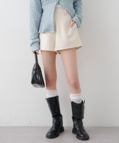 mystic（ミスティック）の「リングチャームショートパンツ（その他パンツ・レディース・アイボリー/ブラウン/グレー・1/2）」の11枚目の写真
