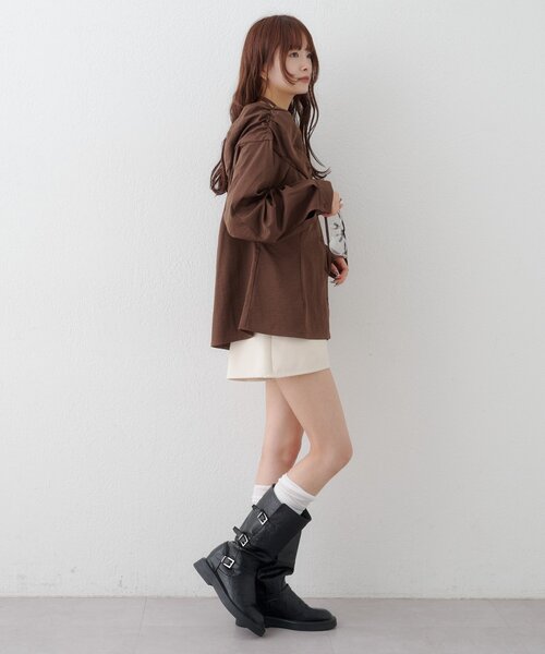 mystic（ミスティック）の「リングチャームショートパンツ（その他パンツ・レディース・アイボリー/ブラウン/グレー・1/2）」の17枚目の写真