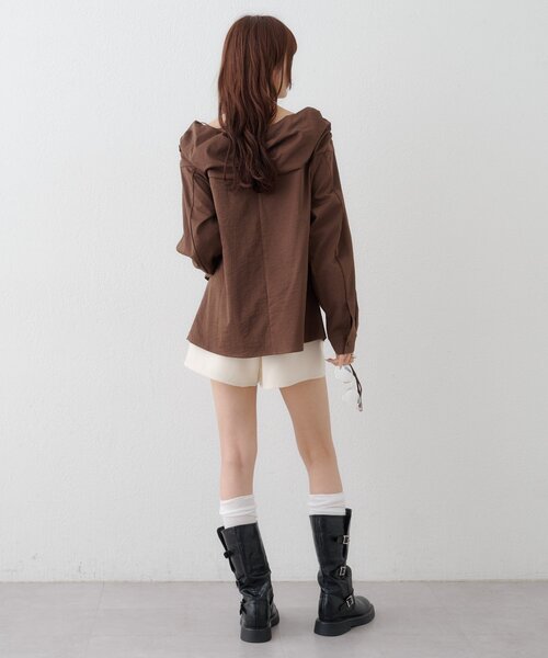 mystic（ミスティック）の「リングチャームショートパンツ（その他パンツ・レディース・アイボリー/ブラウン/グレー・1/2）」の18枚目の写真