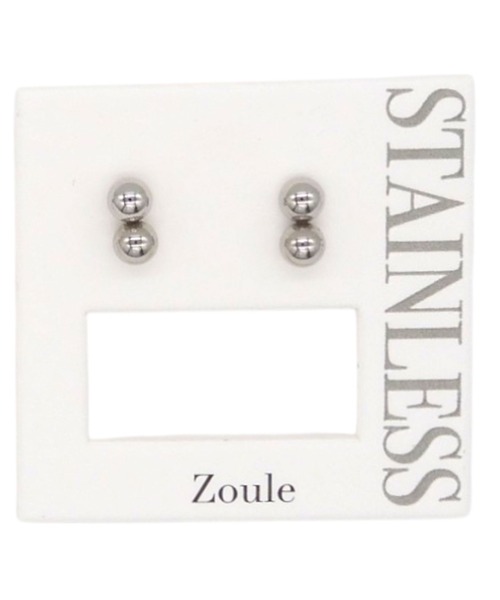 Zoule(ゾーラ)の「Zoule ゾーラ:STAINLESS ステンレスシリーズ Stainless P-104 ダブルボール ピアス(ピアス(両耳用)・レディース・ゴールド・FREE)」の5枚目の写真