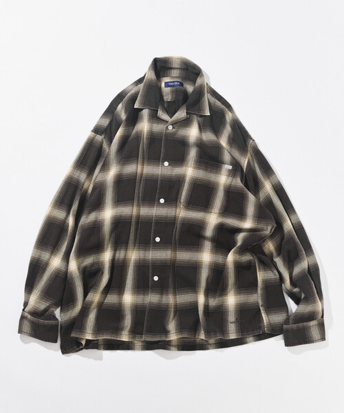NAUTICA(ノーティカ)の「NAUTICA/ノーティカ ブリーチ オンブレ L/S オープンカラーチェックシャツ(シャツ/ブラウス・メンズ・オリーブ/ブラウン/ネイビー・MEDIUM/LARGE/X-LARGE)」の2枚目の写真