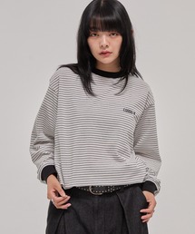 CODDERR（コーダー）の「【CODDERR】ロゴ刺繍 ドローコード 配色 マルチボーダーロンT（Tシャツ/カットソー）」