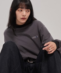 CODDERR（コーダー）の「【CODDERR】ロゴ刺繍 ドローコード 配色 マルチボーダーロンT（Tシャツ/カットソー）」