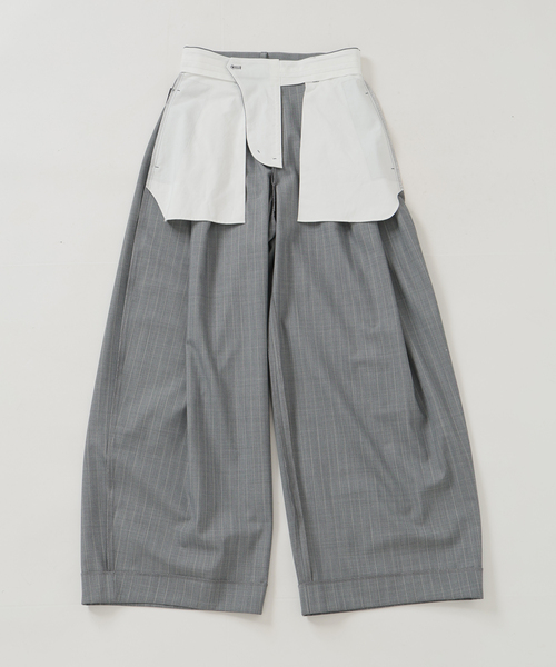 IENA LA BOUCLE（イエナラブークル）の「IENA LA BOUCLE スラブインパーテッドタックパンツ（スラックス・レディース・ライトグレー/ブラウン・36/38/40）」の12枚目の写真