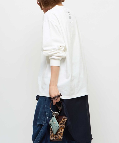 CONVERSE TOKYO(コンバーストウキョウ)の「ONE STAR UP RECYCLED COTTON LONG SLEEVE TEE(Tシャツ/カットソー・レディース・ホワイト/グレー・SMALL)」の5枚目の写真